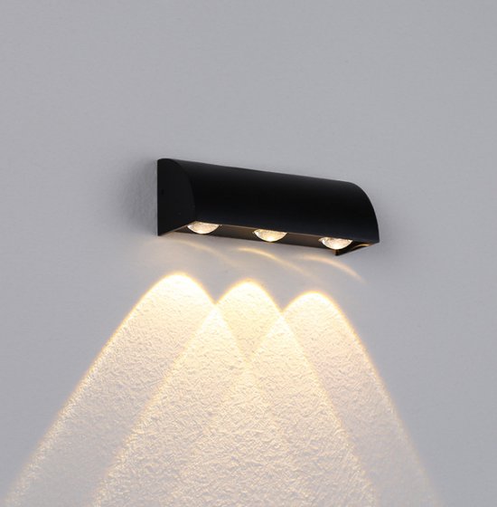 4 stuks Tuinverlichting LED Wandlamp IP65 Waterdicht, 3000K Warm Wit