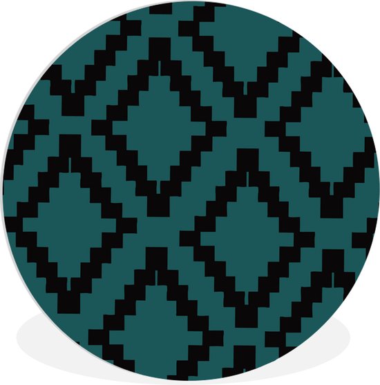 WallCircle - Wall Circle - Wall Circle Indoor - Blocs - Motifs - Vert - 90x90 cm - Décoration murale - Peintures Ronds