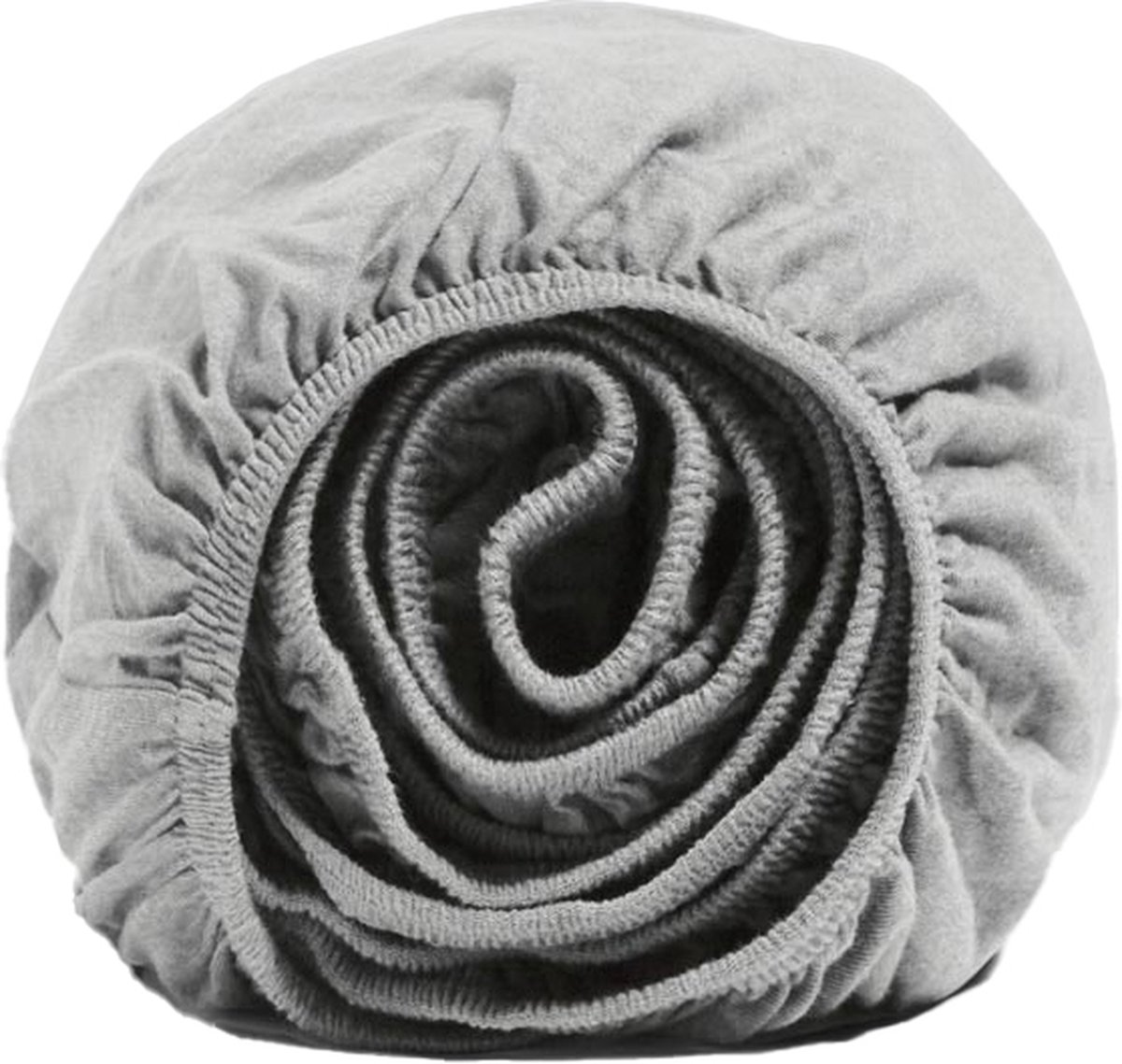 Yumeko hoeslaken jersey wit grijs 180x210x30 - Bio, eco & fairtrade