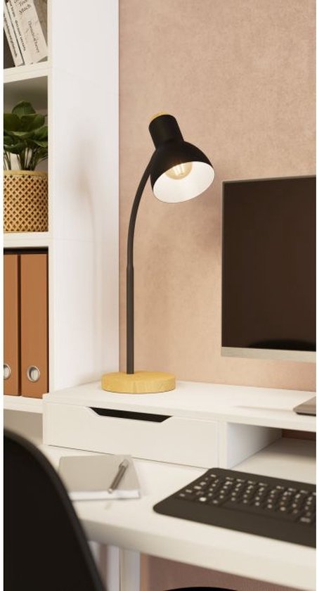 Aigostar 13AS9 - Industriële Tafellamp - Bureaulamp - In Hoogte Verstelbaar En Kantelbaar E27 Fitting Leeslamp Nachtlamp Excl Lichtbron