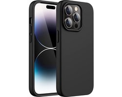 My Case telefoonhoesje geschikt voor Apple iPhone 14 Pro Max hoesje Zwart siliconen - backcover hoes - optimale bescherming - zwart