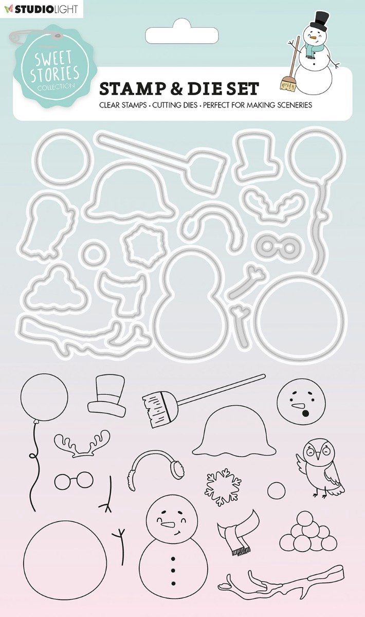 Studio Light Sweet stories stamp & cutting die Snowman