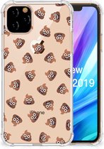 Doorzichtige Silicone Hoesje Geschikt voor iPhone 11 Pro Max Poep Emojis