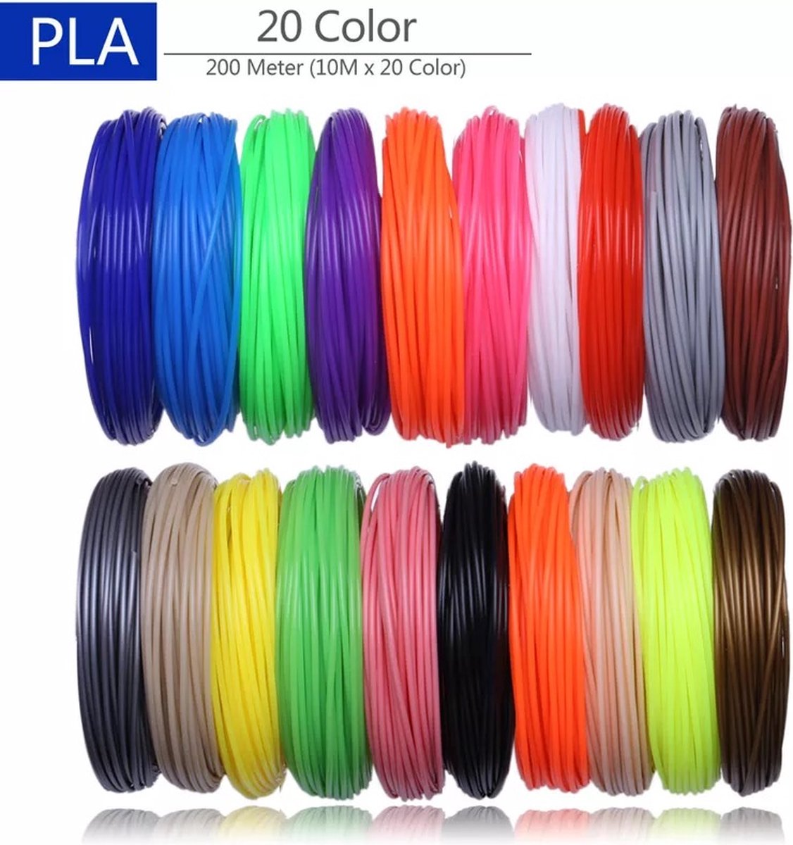 Filament PLA Gembird - 1,75 mm - 200 grammes - Ensemble de valeurs