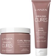 Lanza Healing Curls Curl Whirl Defining Crème 125ml & Lanza - Healing Curls Restore Moisture Treatment - 177 ml