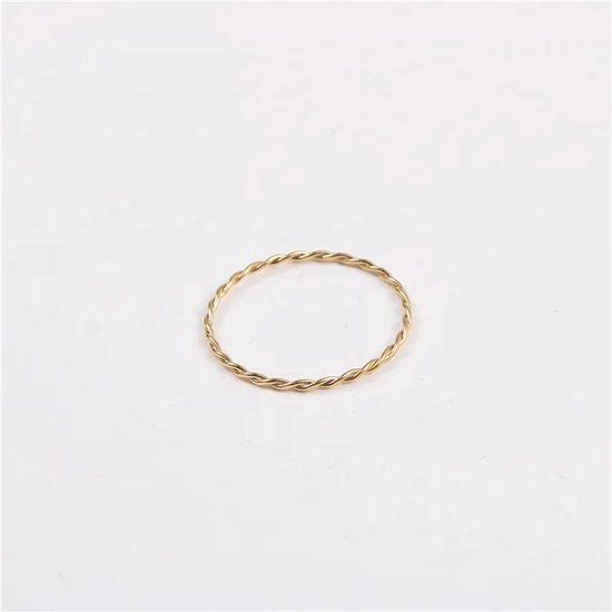 Ring goud - 18k goud - Ringparty - Fijne ring - Gedraaide ring - Ring zonder steen