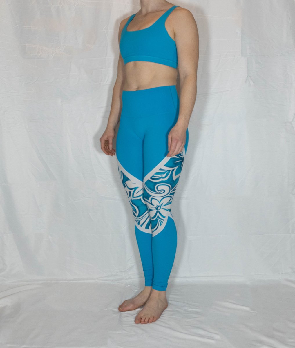 Rooz sportswear - fitness kleding - yoga kleding - sport set - lichtblauw - sportlegging - dames - high waist