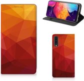 Stand Case geschikt voor Samsung Galaxy A50 Polygon Red