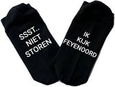 Rebelkidz - Sokken met tekst - ssst.. niet storen, ik kijk Feyenoord- Maat 43-46