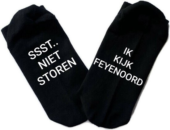 Rebelkidz - Sokken met tekst - ssst.. niet storen, ik kijk Feyenoord- Maat 43-46
