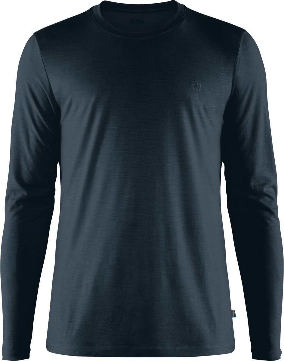 Fjällräven Abisko Wool LS Men Shirt Lange Mouwen Blauw
