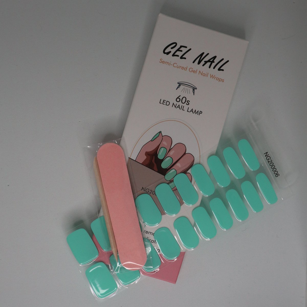 Goedkoopste YellowSnails - Gel Nagel Wraps - Turquoise - Gel Nagel Stickers - Gel Nagel Folie - Gel Nail Wraps - Gel Nail Stickers - Nail Art - Nail Foil