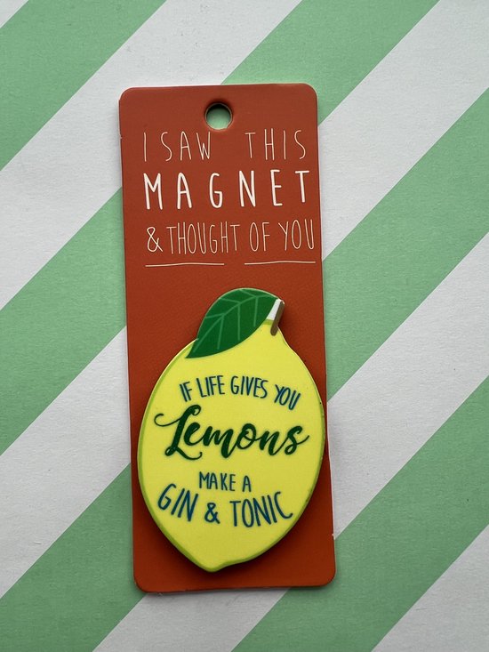 Koelkast magneet - Magnet - Gin &amp; Tonic - MA145 | bol