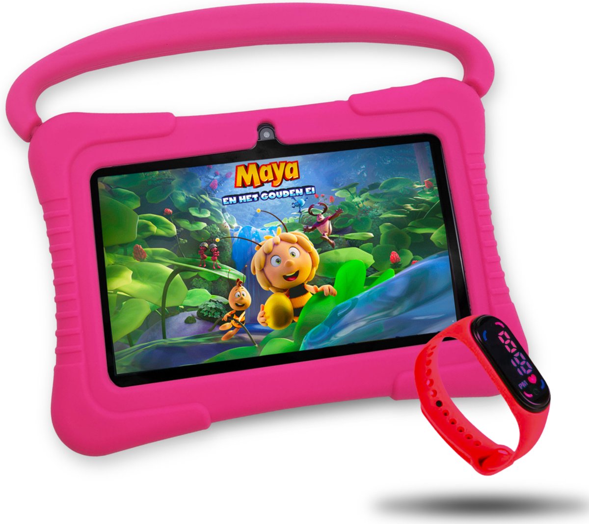 Theira Kindertablet - Kindertablet vanaf 3 jaar - 16GB - Ouders App - Tablet Kinderen - 7Inch - Android 11 - Roze