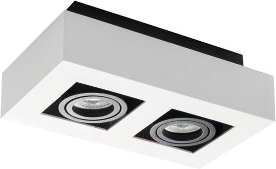 LvT - Spot de plafond LED blanc noir - 2x culot GU10