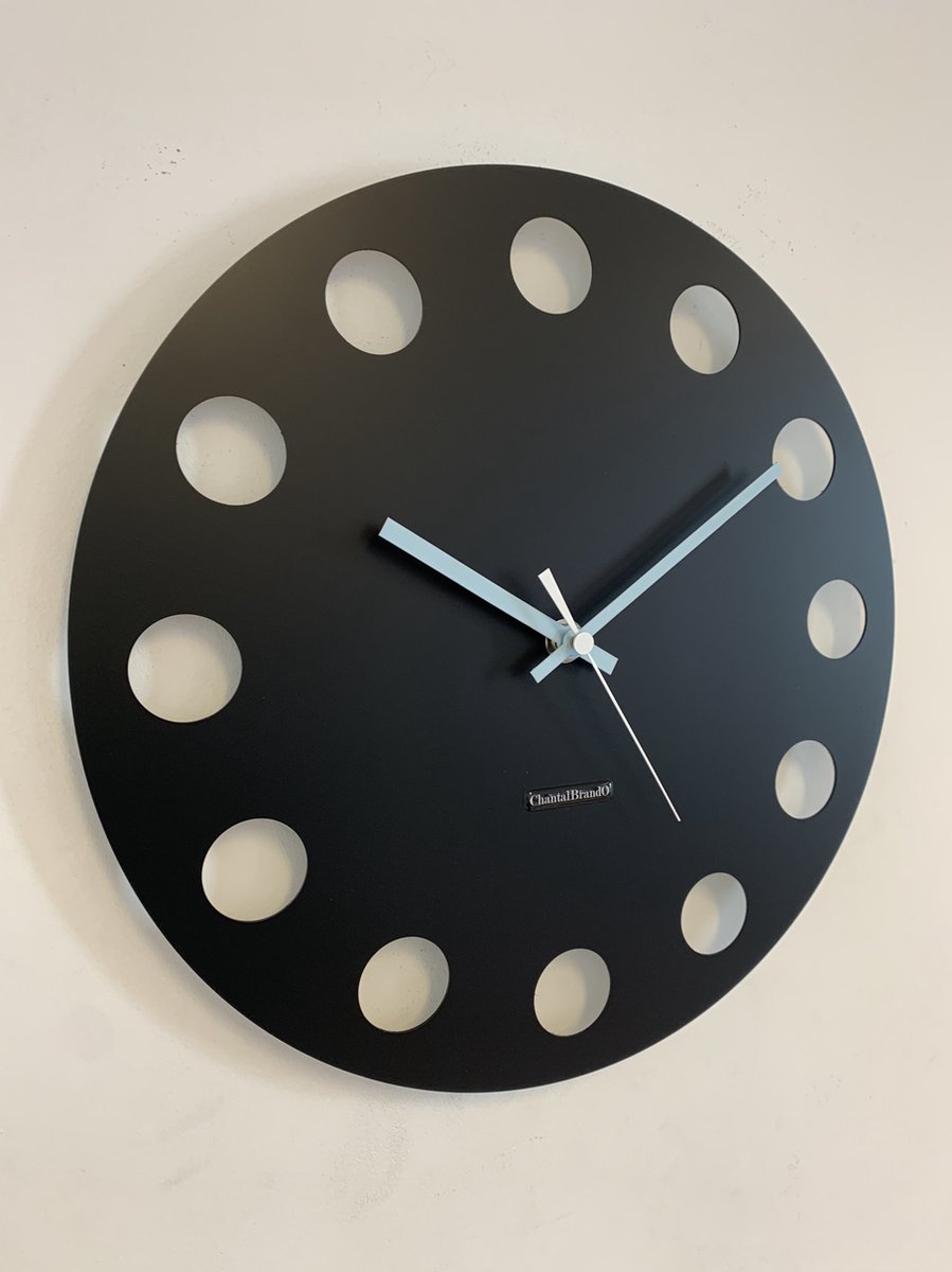Wandklok ChantalBrandO CETARA BLACK -- MODERN DESIGN --