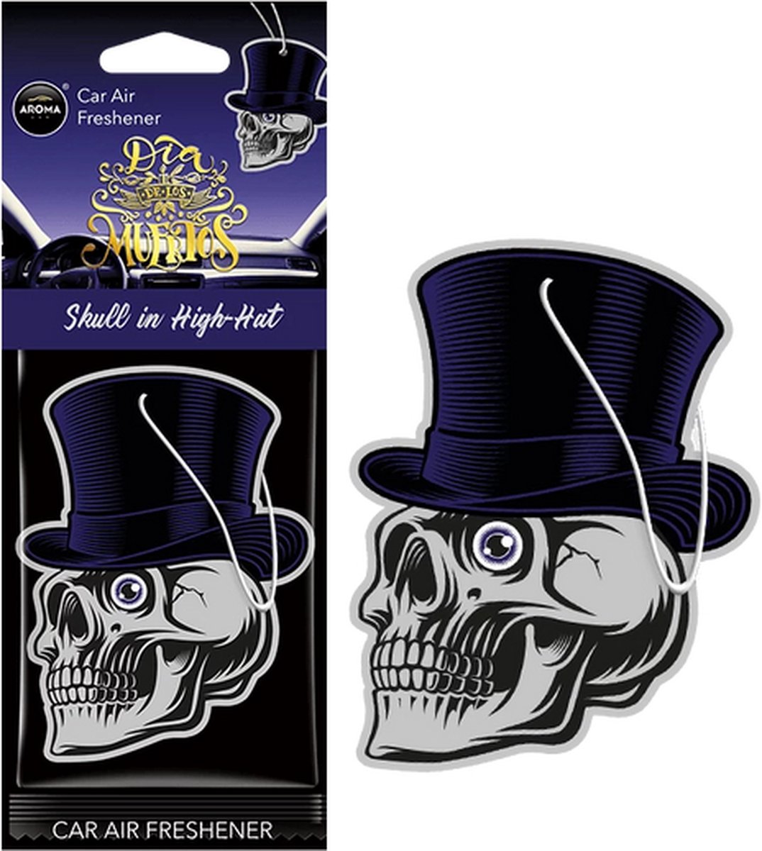 Aroma Car - Luchtverfrisser - Skull in a high hat