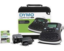 DYMO LabelManager 210D-labelprinterkit | Draagbare labelmaker met QWERTY-toetsenbord | met zwart-witte D1-labels van 12 mm en een draagkoffer