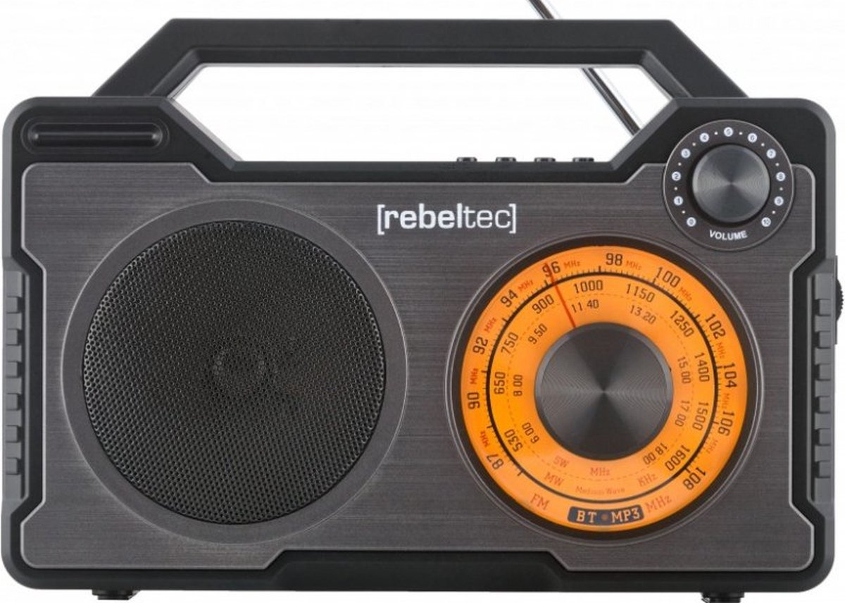 Rebeltec RODOS - draagbare Bluetooth speaker - FM radio met MicroSD en Aux -10 Watt
