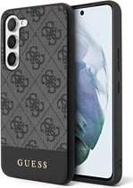 Guess Hoesje Hard Case 4G Logo Plate Zwart Geschikt voor Samsung Galaxy S23