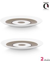 vtwonen Circles Assiettes plates plates - Assiettes - 25,5 cm - Sable - Set de 2