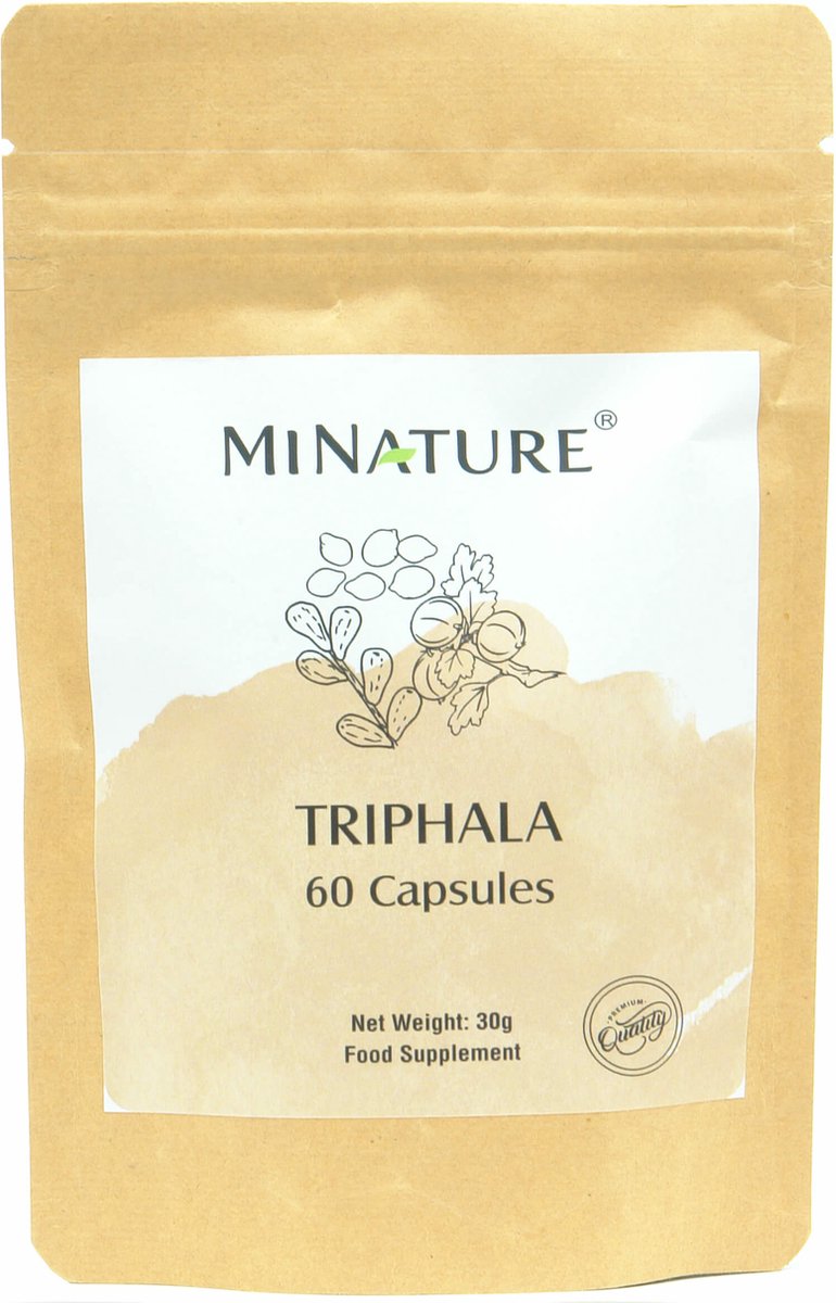 Goedkoopste Triphala Capsules 60 stuks - 450mg Triphala Poeder per Vega Capsule met Amla, Bibhitaki en Haritaki - 100 Plantaardig