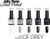 Jelly Bean Nail Polish Gel Nagellak New - Five shades of grey - voordeelset - UV Nagellak 8ml