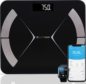 Silvergear® Bluetooth Personenweegschaal - Met zeer volledige Lichaamsanalyse met Vetpercentage – Inclusief Analyse App – Zwart