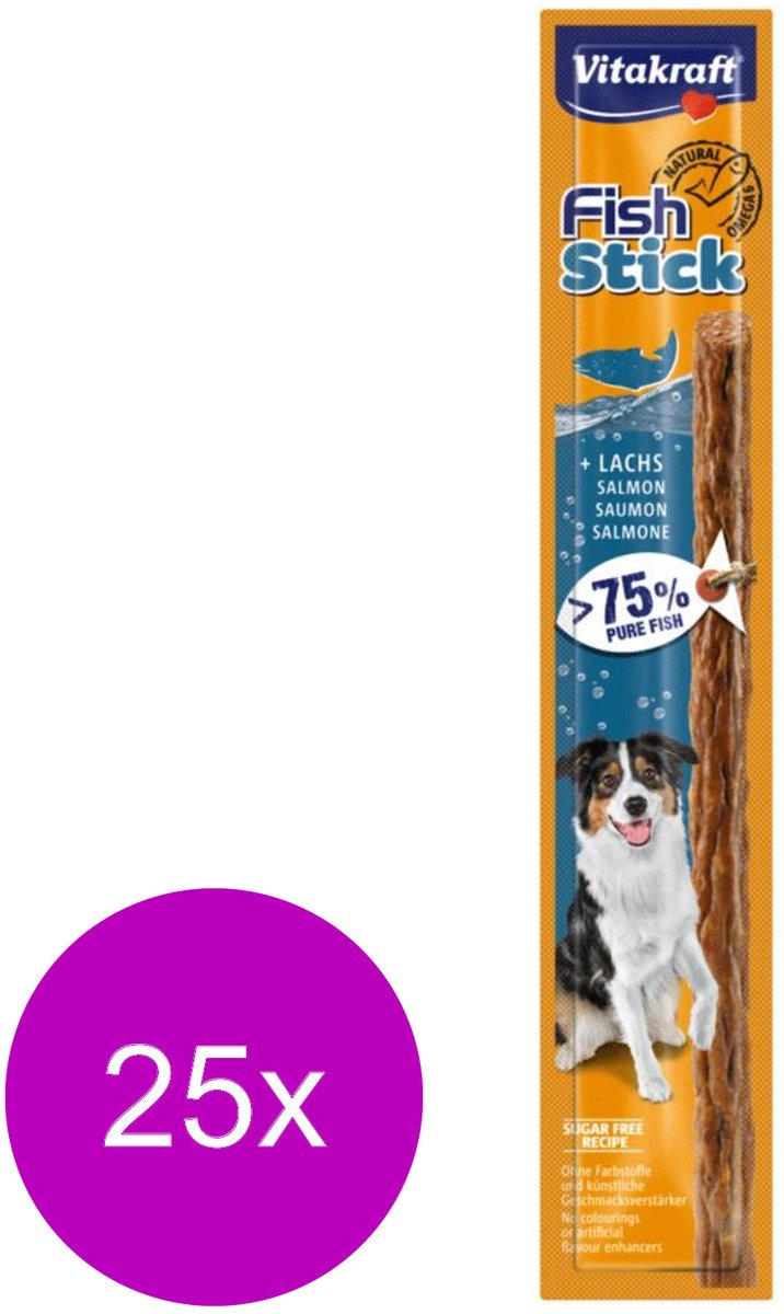 Vitakraft Fish Stick - Hondensnacks - 25 x Zalm 15 g