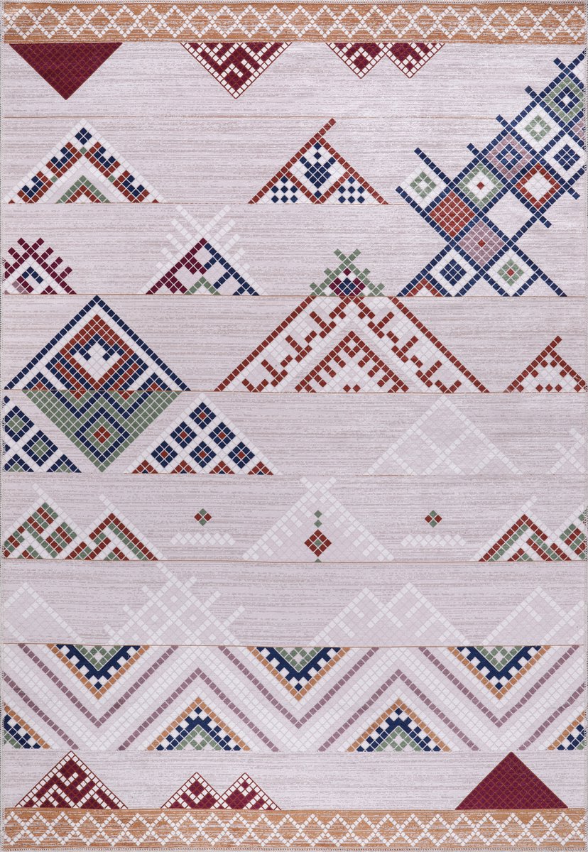 NETLINE HOME - Vloerkleed | Wasbaar Vloerkleed | Antislip | Wasbaar Tapijt voor Keuken, Slaapkamer, Hal, Woonkamer | Vloerkleed Oosters Design Tapijt | Laagpolig (120X180)