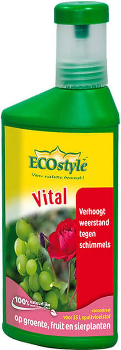 ECOstyle Vital Concentraat Weerstand verhogende Plantenvoeding - Voorkomt Schimmels - Groente-, Fruit-, en Sierplanten - 250 ML