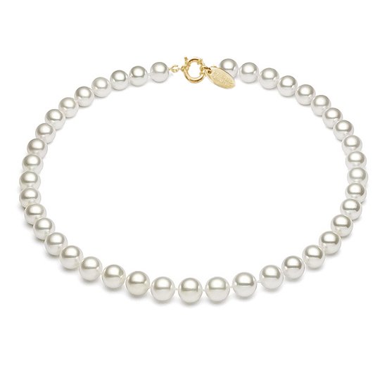 Collier de perles de Proud Pearls ® avec perles baroques blanches et fermoir en argent
