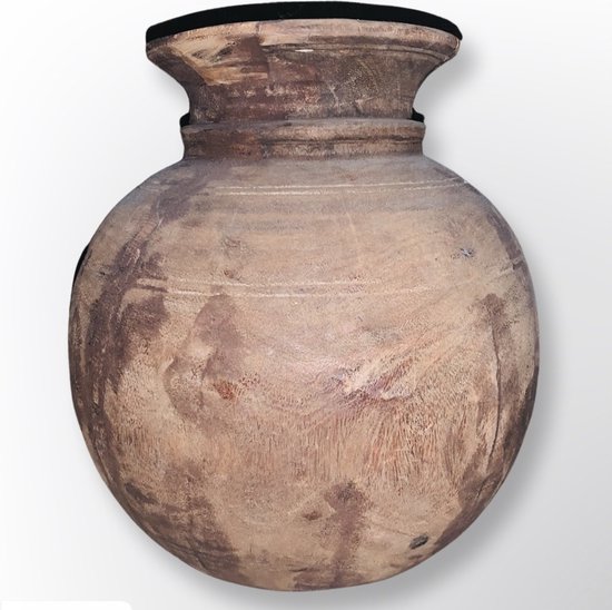 Raw Materials Neck pot uit Nepalnaturelwood bol