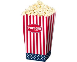 Amerikaanse popcorn en snoep serveer bakjes - 4x stuks - 16 x 9 cm - karton