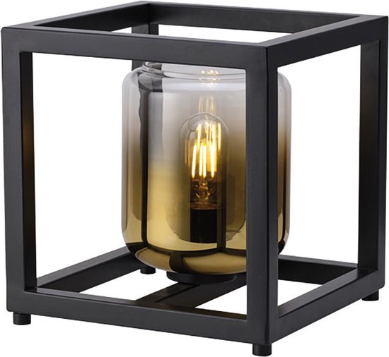 Freelight - Tafellamp Dentro B 26 cm goud glas zwart