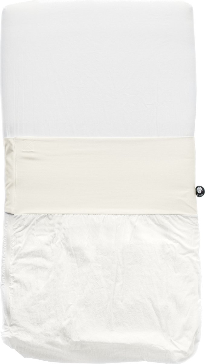 NUNKI Wieg lakentje - simpel strak instoppen (ipv inbakeren)- 40x80/90 Off White