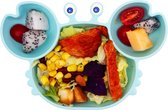 Put plates with compartments - Silicone Baby Board / Non-Slip Kids Placemat with Suction Cups - Self-Feeding Training