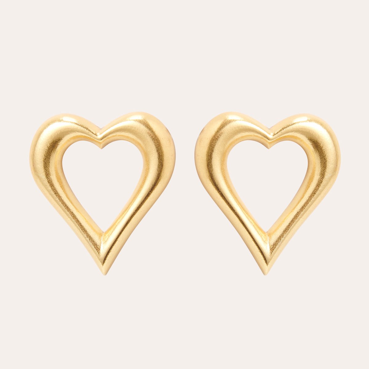 Le Rêve Amsterdam oorbellen met hart- goud op zilver- oorstekers
