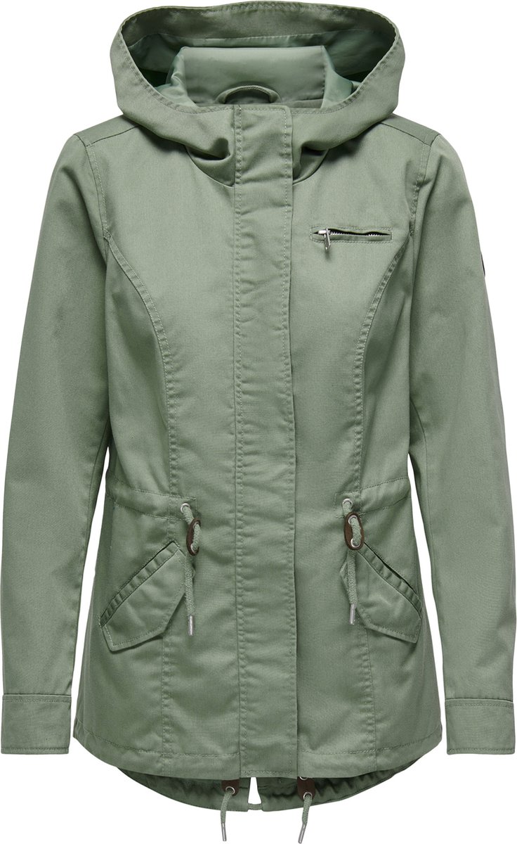 Only Jas Onllorca Canvas Parka Cc Otw Noos 15216452 Hedge Green Dames Maat - XS