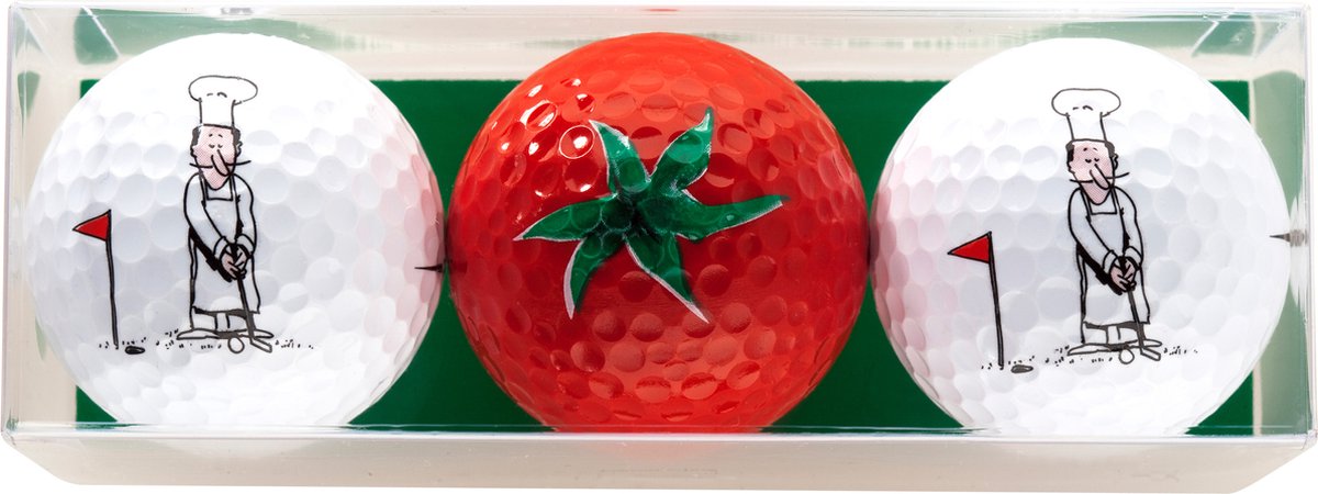 Golfbalset - Voor de kok - Wit/rood