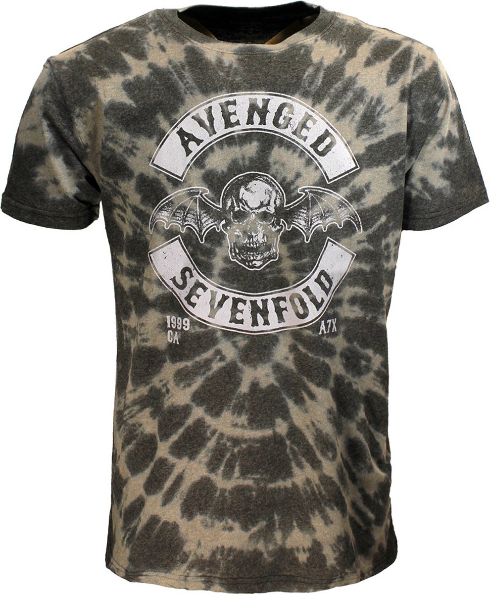 Avenged Sevenfold a7x Deathbat Crest Dip Dye T-Shirt - Officiële Merchandise - XXL