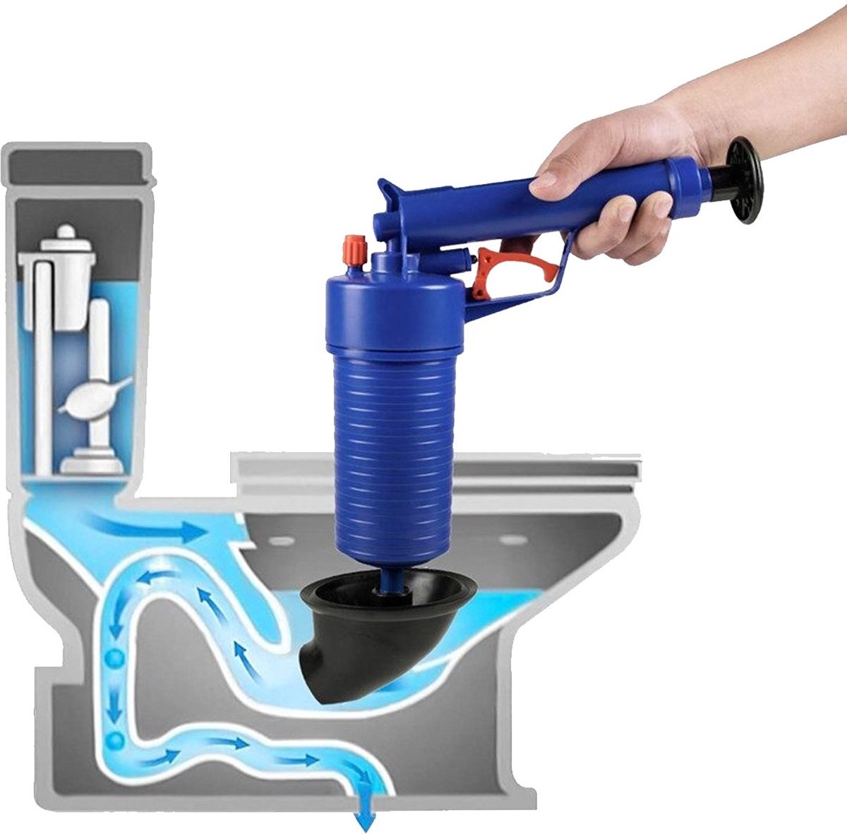 JouwKoopje® Wc ontstopper Gootsteenontstopper Afvoer ontstopper