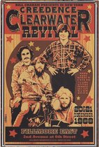 Panneau mural / Panneau de concert - Creedence Clearwater Revival Tour 1968