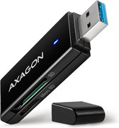 AXAGON CRE-S2N External SLIM card reader 2-slot & lun SD/microSD *USBAM *SDF *MSDF