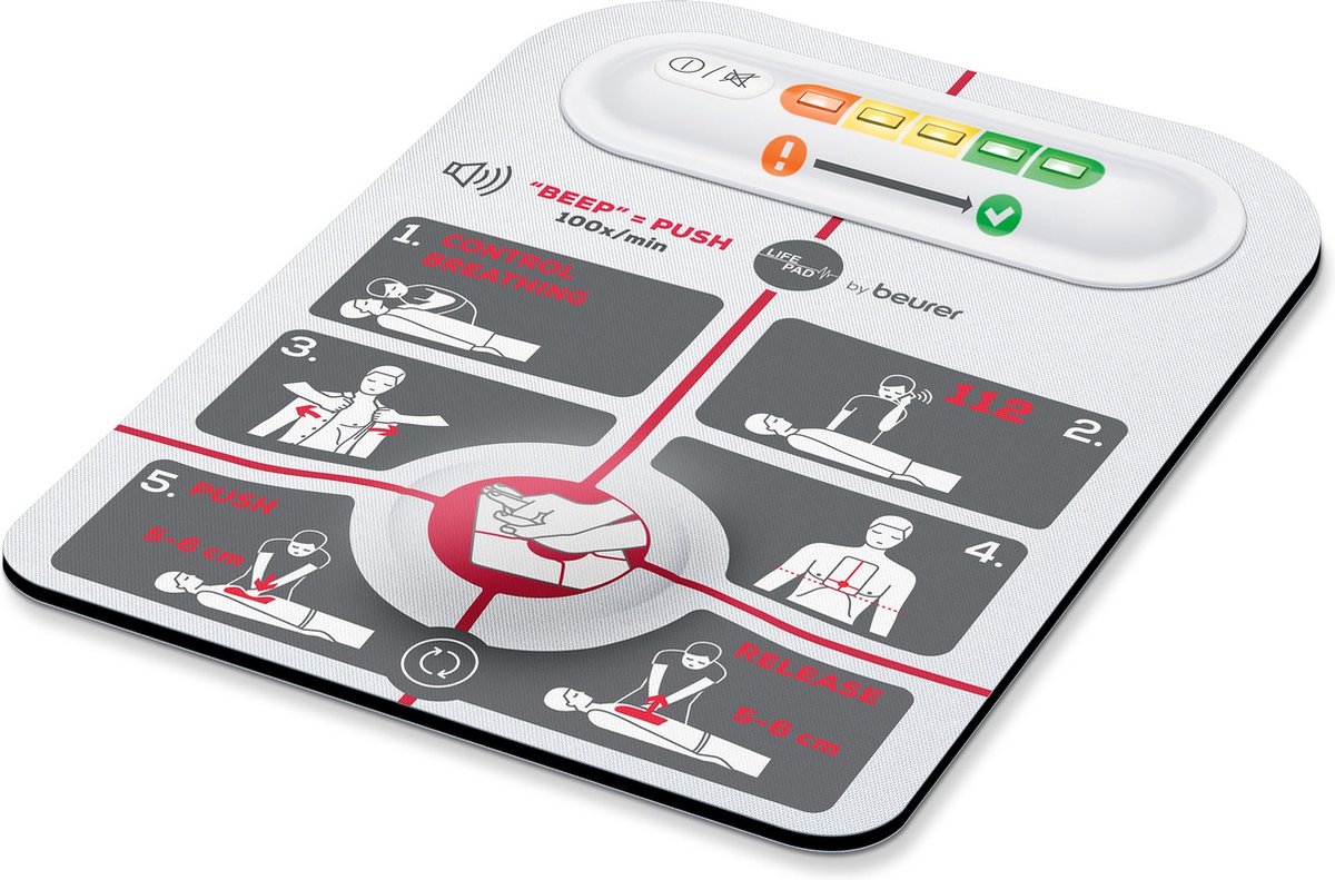 Goedkoopste Beurer Lifepad® - Reanimatiehulp - Hartmassage - Borstcompressie - EHBO