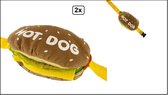 2x Sac de taille Hot dog - carnaval fête à thème fast food gala party food