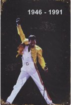 Wandbord - Freddie Mercury Queen 1946-1991