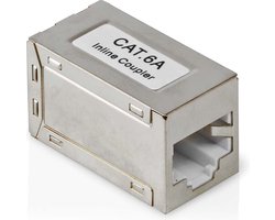 Netwerk koppelstuk - RJ45 female - Cat 6a - STP - Afgeschermd - Zilver - Allteq