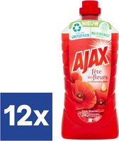 Ajax Klaprozenveld Allesreiniger - 12 x 1.25 l