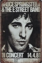 Wandbord Concert Bord - Bruce Springsteen And The E Street Band In Concert 1981